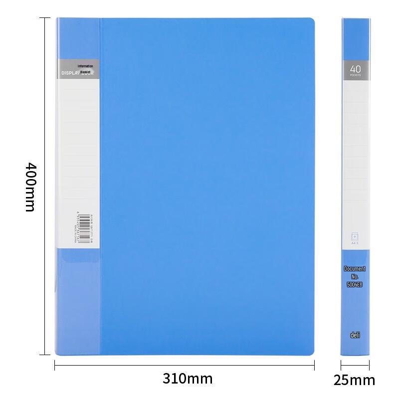 Deli A4 40-Page Document Holders, 6-Pack