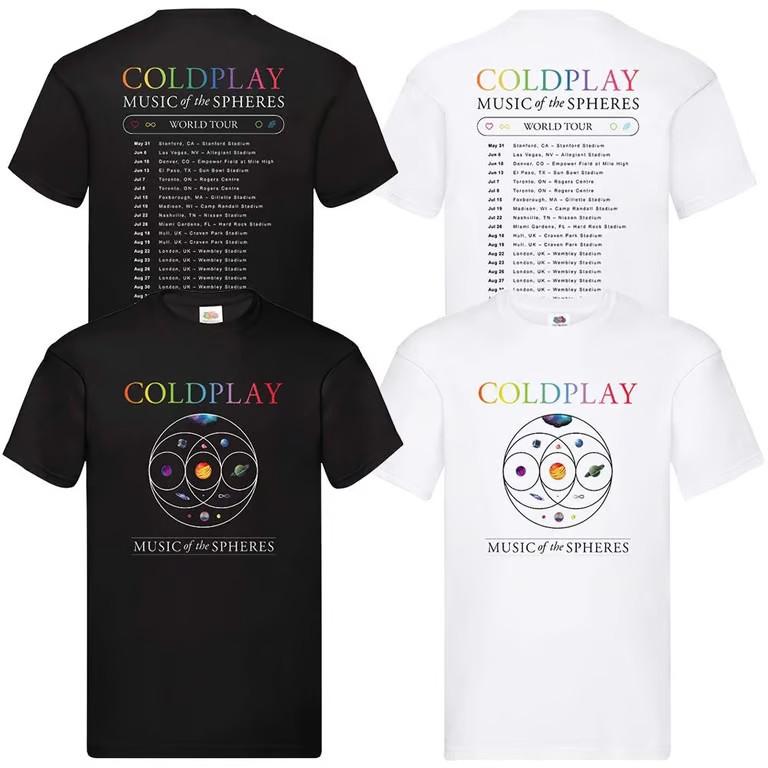 Coldplay Music Of The Spheres T-Shirt 2025 World Tour Concert Tee UK Unisex T-Shirt
