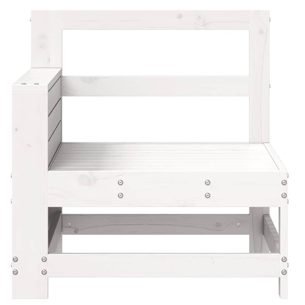 Garden Sofa with Armrests and Side Table Solid Pine Wood