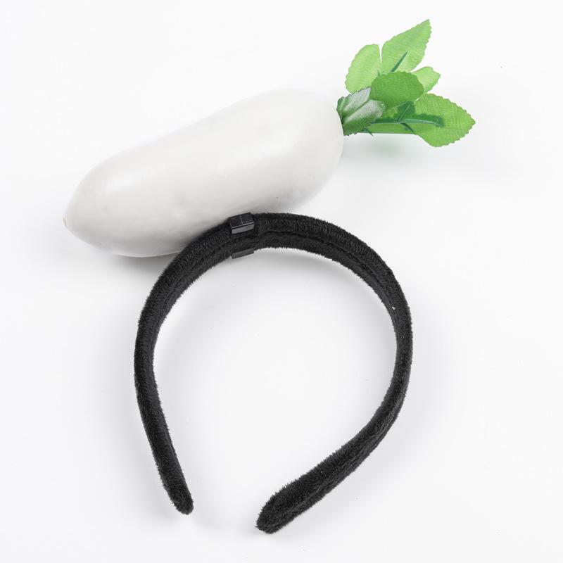 Креативные 3D-ободки для волос с овощами: Аксессуары для волос из моркови, перца, баклажана и зеленых овощей для женщин