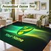 Crystal Velvet Square Rug Custom NameNorwich City Pattern Non Slip Home Floor Decor Rug