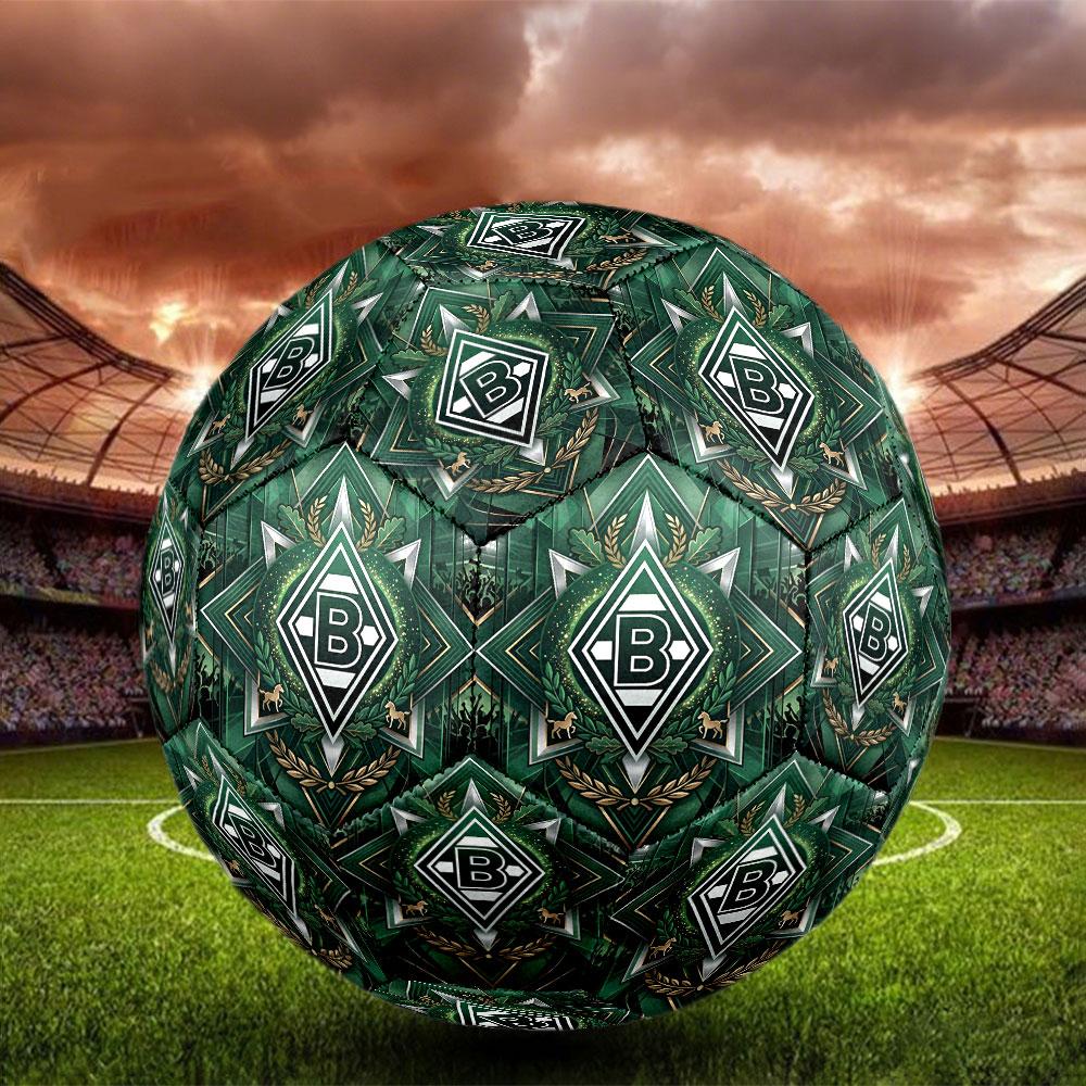 Borussia Monchengladbach Print Size 5 Soccer Ball, Standard Match Football for Sports Game and Team Practice, Ideal Gift for Soccer Fans