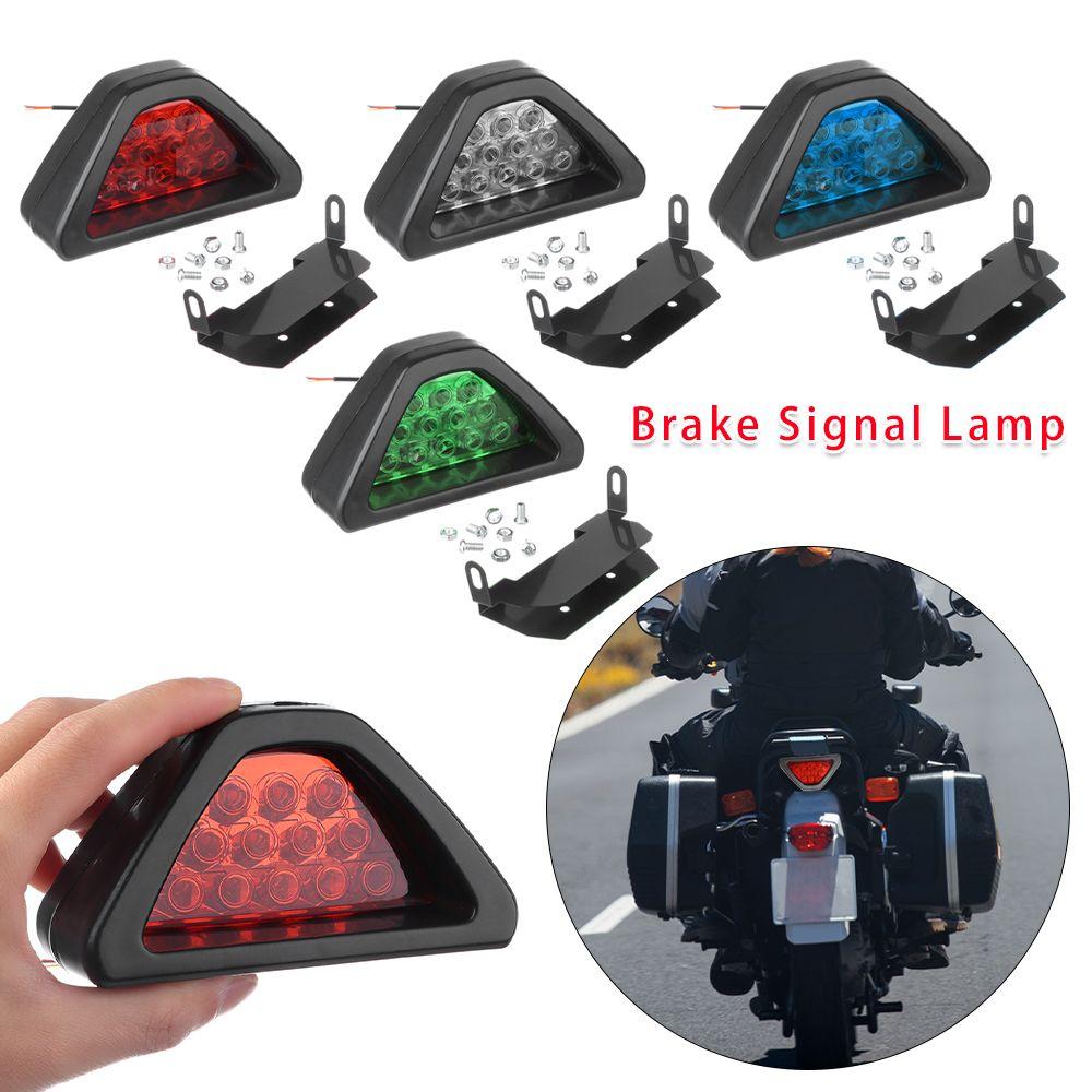 Tail 12LED Triangle F1 Style Stop Light Rear Fog Light Third Brake Lamp Brake Signal Lamp