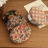 Винтажное Цветочное Зеркало для Макияжа Портативное Дорожное Двустороннее Зеркало для Туалетного столика Женское Девочек Высокая Четкость Карманное Ручное Косметическое Зеркало