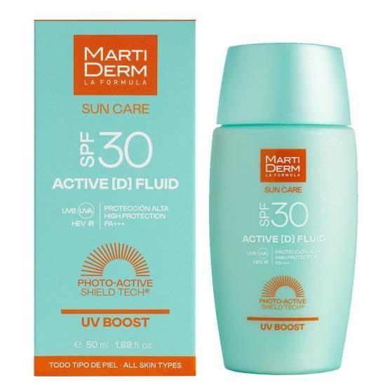Photoprotecteur - MARTIDERM - Active (D) - Fluide Visage SPF30 - 50ml - Non comédogène