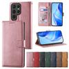 Бизнес-магнитная карта Solt Кошелек-книжка для Samsung S25 Ultra S24 Plus S23 S22 A16 Кожаный кошелек Чехол-книжка с карманом