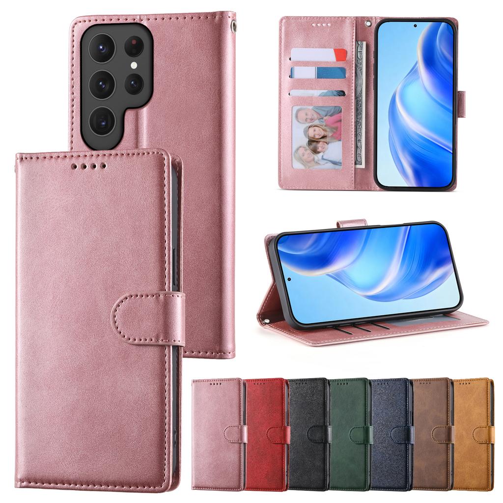 Бизнес-магнитная карта Solt Кошелек-книжка для Samsung S25 Ultra S24 Plus S23 S22 A16 Кожаный кошелек Чехол-книжка с карманом
