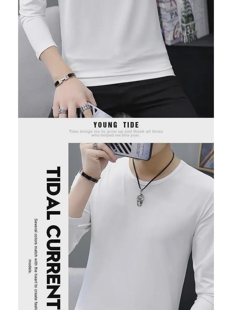 Мужская плотная терморубашка с V-образным вырезом и длинным рукавом — облегающий крой, теплая бархатная подкладка, идеально подходит для осени и зимы.