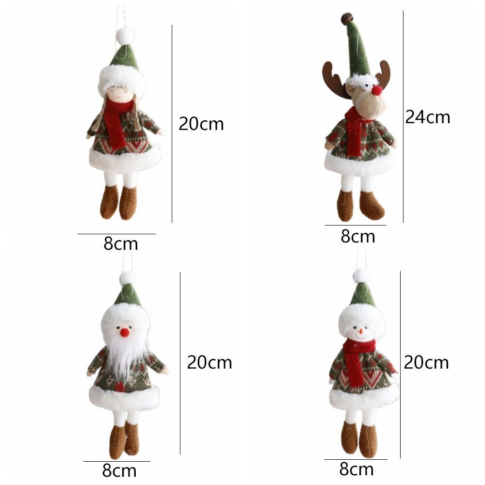 Мультяшный Санта-Клаус, подвесные украшения, мягкие украшения для рождественской елки, подарок на Новый год
