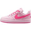 Кроссовки для детей Court Borough Low Recraft GS Pink Foam Белый Гипер-Розовый IQ9213-663