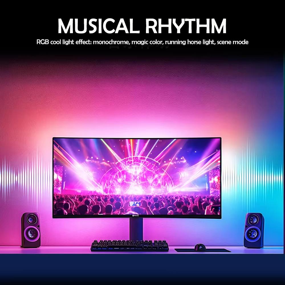 RGB Игровые Светодиодные Ленты Подсветка Монитора Светодиодный Дисплей Синхронизация с Экраном ПК Окружающее Освещение Синхронизация через Приложение Декор Игровой Комнаты Вечеринки