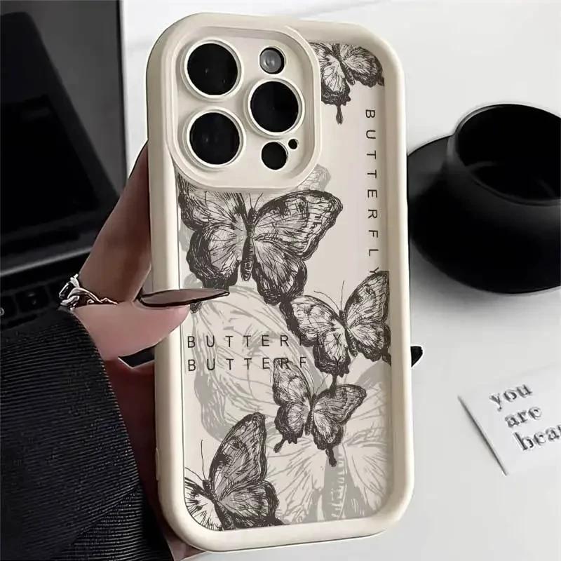 Жидкий силиконовый чехол для iPhone 11 Funda iPhone 15 11 12 13 14 Pro Max XR XSMax 7 8 Plus SE 2020 2022 Защита камеры Мягкая крышка