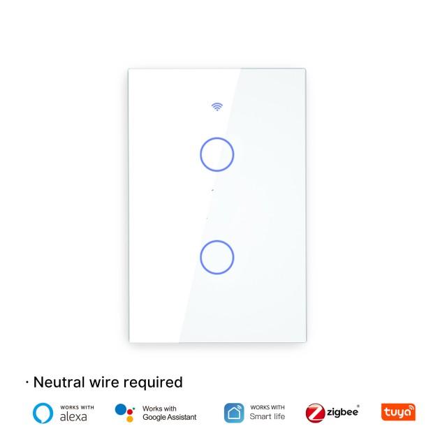 Does Not Require Neutral Wire RF 433+Wifi Wall Light Switch for Smart Living/Tuya Wireless Remote Control Switch 1/2/3/4 Sets