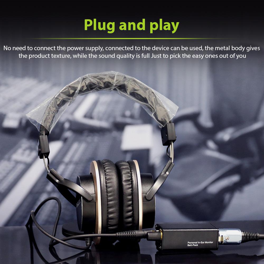 Усилитель для внутриушного монитора Портативный стереоусилитель для наушников с входом XLR Выходной разъем 3,5 мм Громкость