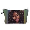 Women Black girl Print Cosmetic Bag Toiletries Organize Travel Storage Case 6397