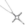TIFFANY&Co. Open Cross Necklace Silver925 6.54g Women Used