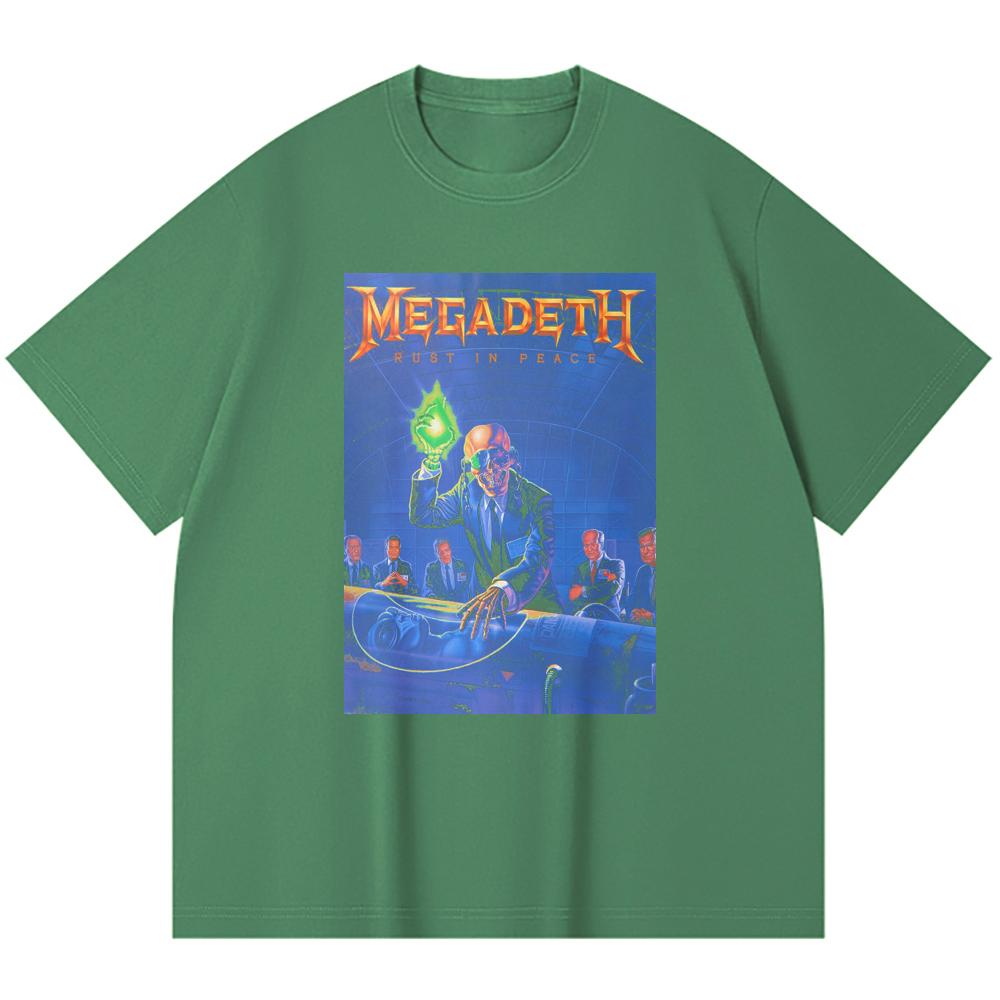 Хлопковая футболка плотностью 230 г/м² 100% Хлопок Heavy Metal Футболка с принтом рок-группы Популярная музыка Унисекс Тяжелая хлопковая футболка