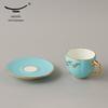 Фарфоровая пара чашек для чая и кофе Yongfengyuan Madam Porcelain, синяя керамика, Западное озеро (150мл)