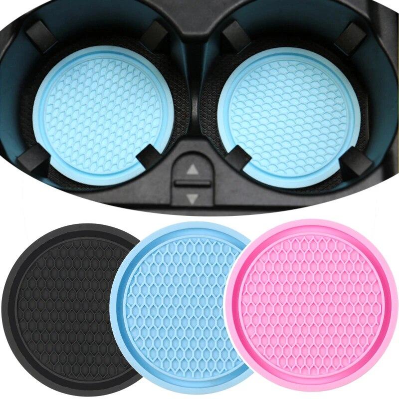 Автомобильный Нескользящий коврик для чашки с водой, украшение со стразами, авто интерьер для украшения автомобиля, аксессуары для тюнинга транспортных средств