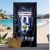 West Bromwich Albion FC Personalized Printed Beach Towel Soccer Logo Support Custom Name Text Absorbent Towel For Sport Travel Special Gift