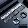 DW5600 Ретро Корпус и ремешок из нержавеющей стали Мод-комплект Для Casio DW-5600E GW-M5610 GWB-5600 Мужские Винтажная рамка и ремешок с узором пейсли Серебристый Черный