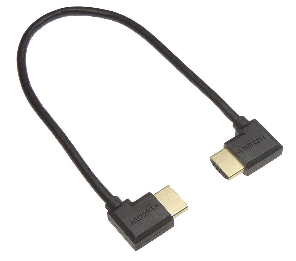 KAUMO HDMI Cable L Type 30cm High Speed 2K 4K 3D HIGH SPEED Ethernet Compatible Gold Plated Terminal Left/Right Male/Male