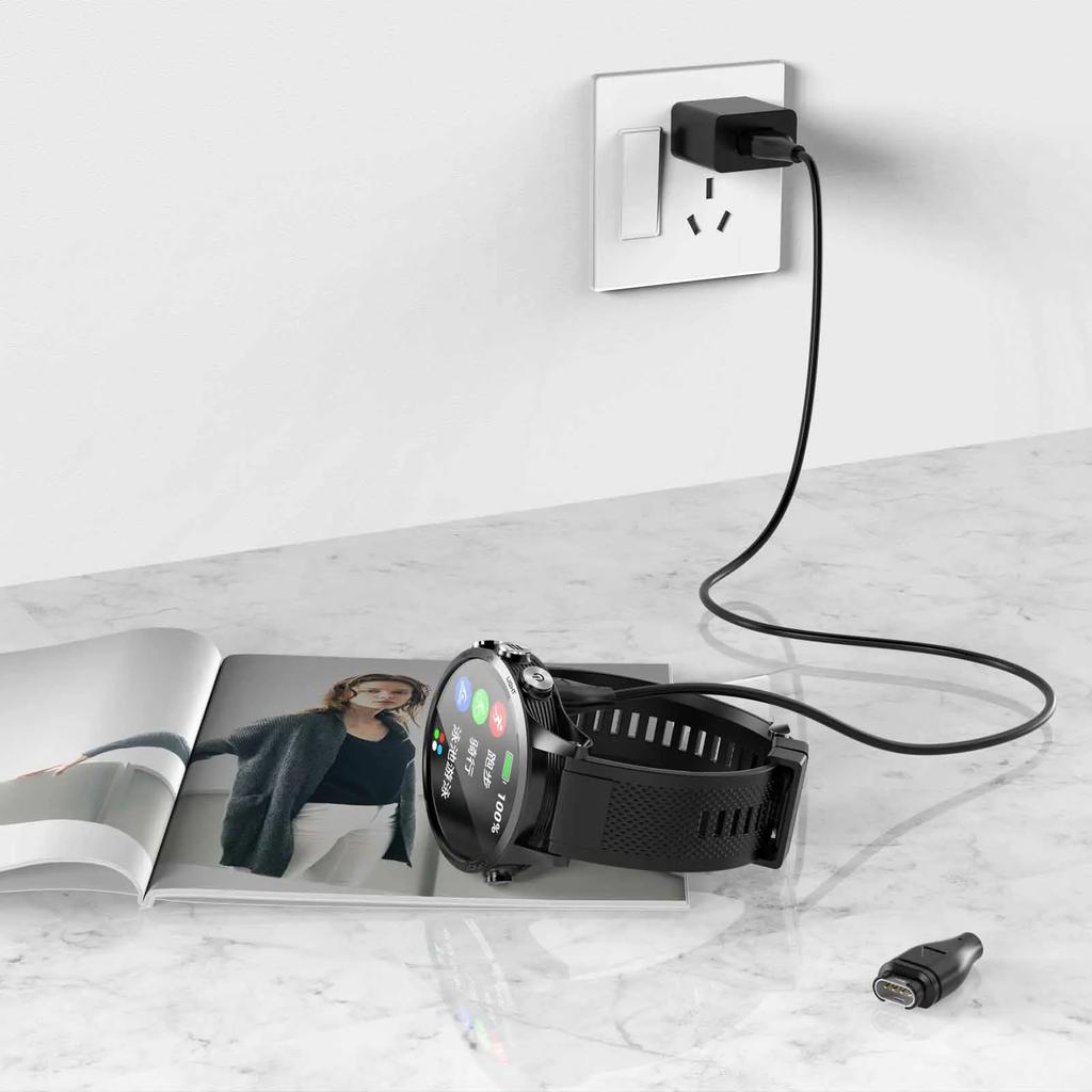 Кабель для зарядки USB 100 см для Garmin Instinct/Venu 2/Vivoactive 4 4S 3/Fenix 6 7/Forerunner 55/Quatix 6/D2 Air/Vivomove 3 Зарядное устройство