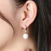 Серьги-подвески из стерлингового серебра 925 пробы с длинным жемчугом CZ для женщин, обручальные и свадебные изящные аксессуары, модные серьги в подарок