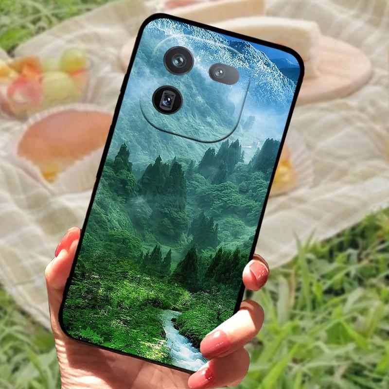 Чехол для Vivo IQOO 12 Pro Мягкий Мраморный Черный Силиконовый Задняя Крышка Телефона Для Vivo IQOO 12 Pro Чехол Крышка IQOO12 Pro Coque Funda