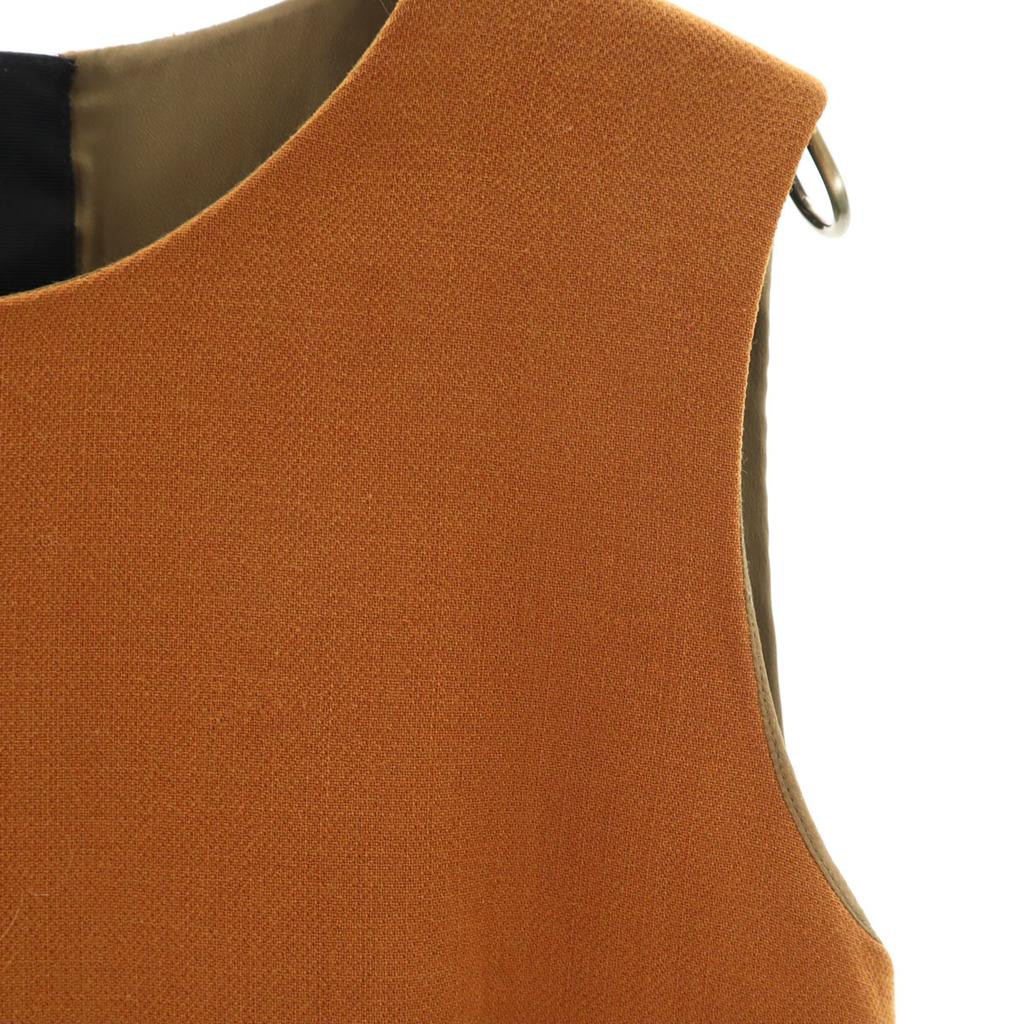 Marni Сделано в Италии Платье без рукавов Длины до колена 36 Коричневый Женский Б/у