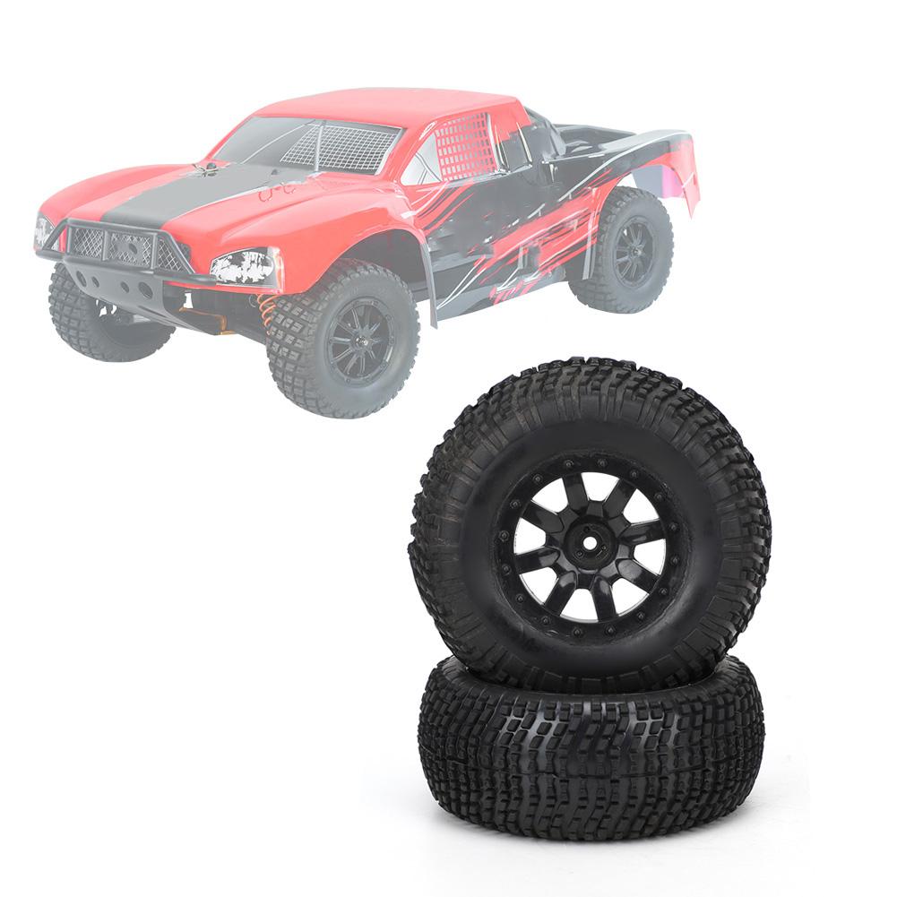 4 Pcs Rim Rubber Tires Set for RC Wheel 1:10 Short Course Truck Car Accessories