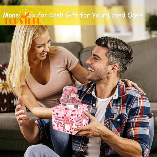 Копилка, подарочная коробка для денег на День святого Валентина, выдвижная карта и прозрачные пакеты, украшение-сюрприз