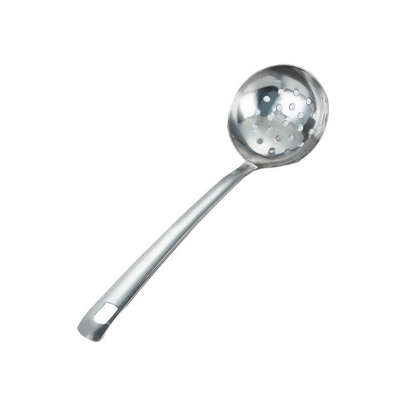 Kitchen Stainless Steel Cooking Utensils Polished Hanging Silver Colander Soup Frying Spatula Simple Household Accessories