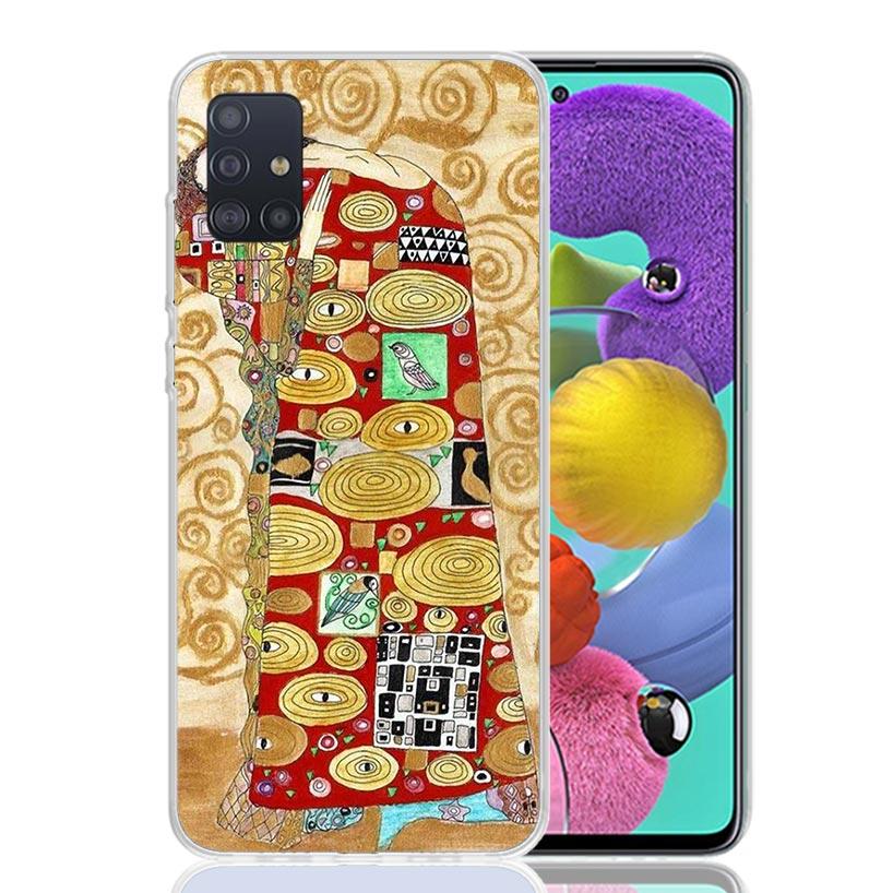Поцелуй Густава Климта Дизайн Для Чехла Телефона Samsung Galaxy A52S A42 A32 A22 A12 A02S A51 A50S A41 A31 A21S A30S A20S A20E A70 A71