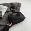 Повседневная Однотонная Модная Элегантная Сумка на Плечо Гладкая Ткань Сатиновая Подмышечная Сумка Повседневная Сумка на Плечо