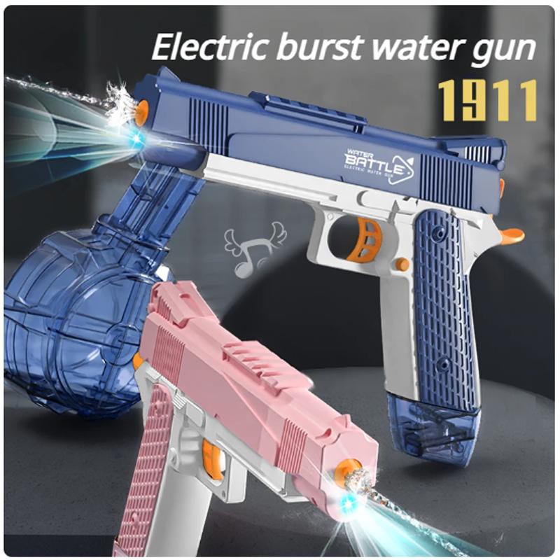 M1911 Electric Water Guns Pistol Plaything Squirt Pool Beach Shooting Games Outdoor Playthings Blaster ideal for Children Adult
