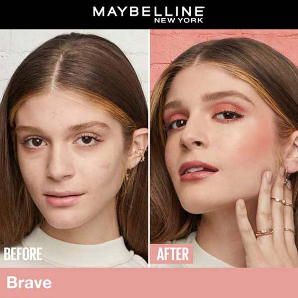 Maybelline New York Fit Me Моно Румяна 10 Brave Стойкий Натуральный Цвет для Щек Шелковисто-Гладкая Легкая 4,5 г Компактная