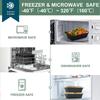 Контейнеры для еды 28 унций Многоразовые Extra Thick Пластиковые Контейнеры для еды с крышками Контейнеры для еды на вынос Без BPA Одноразовый Ланч-бокс