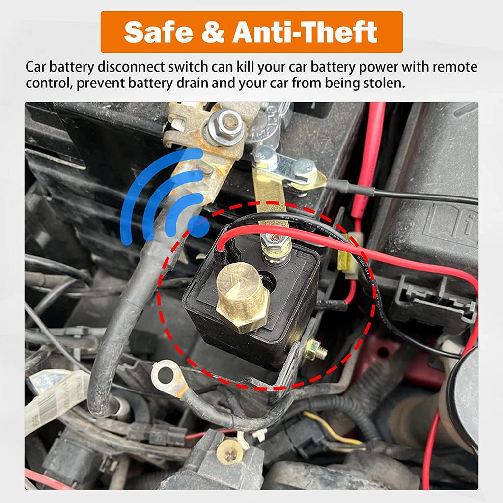 Дистанционный выключатель аккумулятора 12 В 200 А Выключатель аккумулятора Реле Противоугонный Пульт дистанционного управления Аварийный выключатель для автомобиля, лодки, дома на колесах, фургона