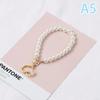 Simulated Pearl Key Chain For Aorpods Bag Pendant Wrist Beaded Key Holder For Women Mobile Phone Diy Accessories