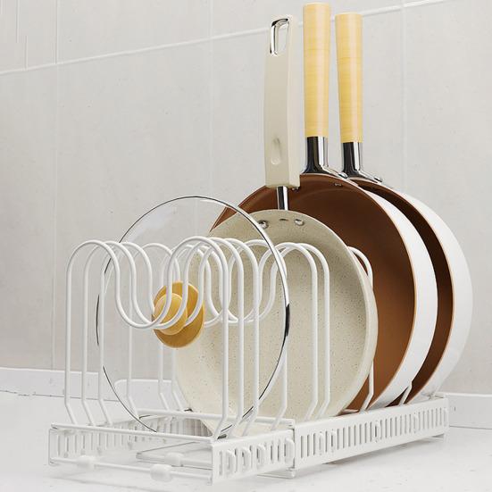 Кухонная полка для хранения, выдвижная противоскользящая пластина из нержавеющей стали, крышка кастрюли, миска для посуды, держатель для сушки, разделочная доска, дренажная подставка