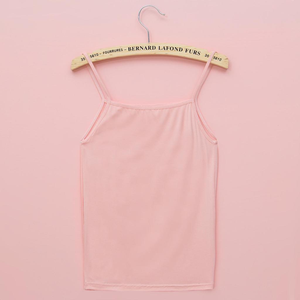 Женский летний тонкий жилет-бретелька с подтяжками, U-образным вырезом внутри, свободная рубашка, короткая внутренняя однотонная рубашка