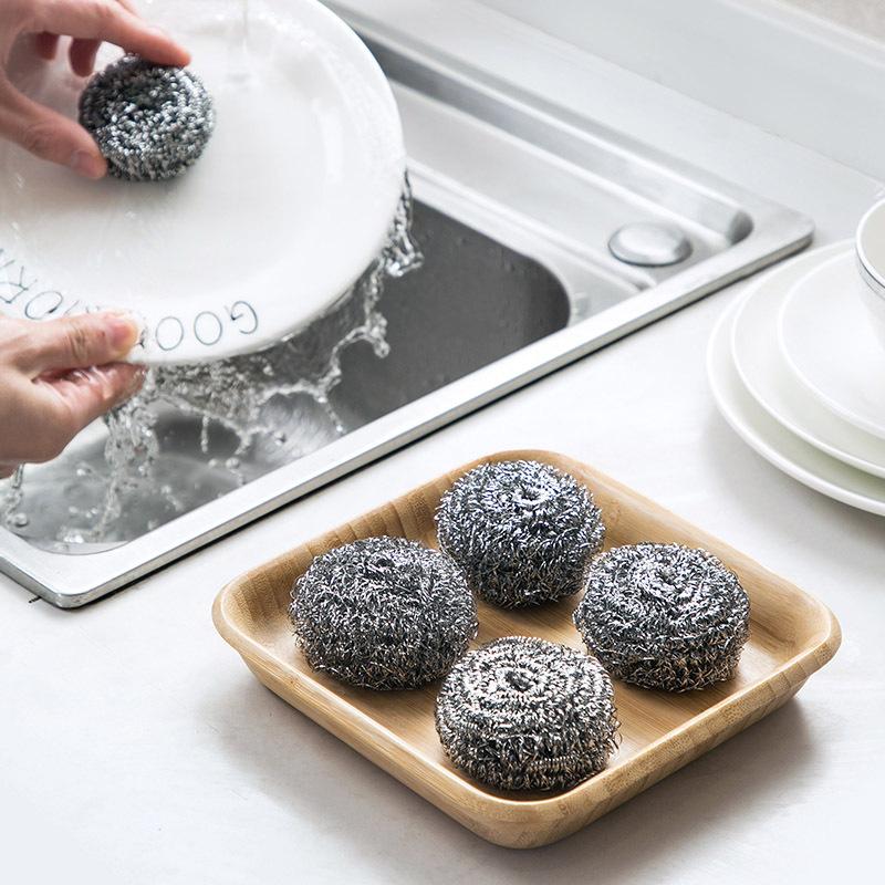 Модная щетка унисекс из стальной проволоки с шариками кухонные чистящие инструменты в горшках, мисках, 6 щеток для чистки, аксессуары для ванной комнаты, дом