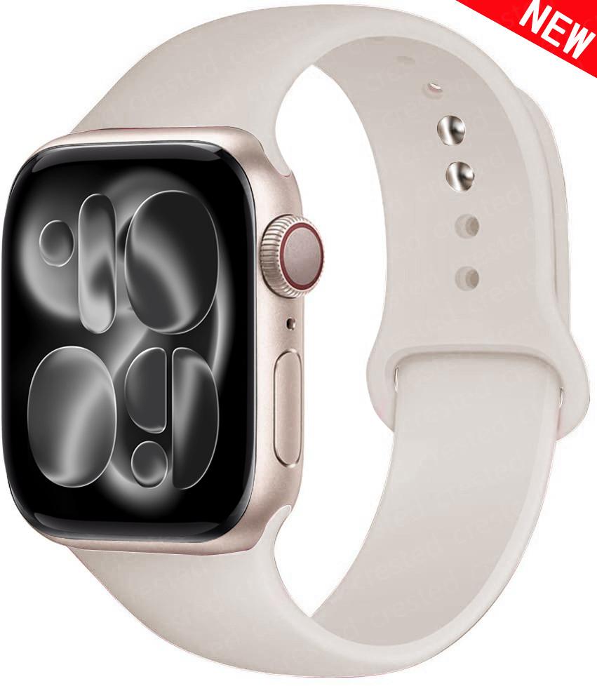 Силиконовый ремешок Для Apple Watch 11 band 44mm 40mm 49mm 45mm 41mm 38 46mm 42mm correa bracelet iWatch series 9 8 7 6 SE ultra 2 3