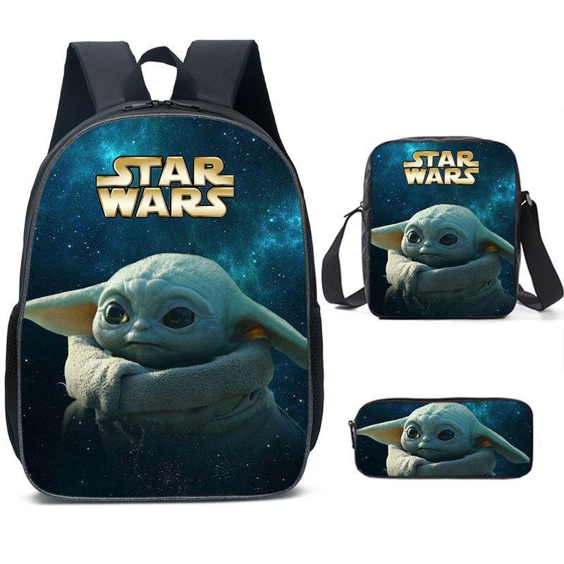 Star Wars Backpack Star Wars Film And Television Peripheral Yoda Baby Student School Bag Children'S Backpack Satchel
