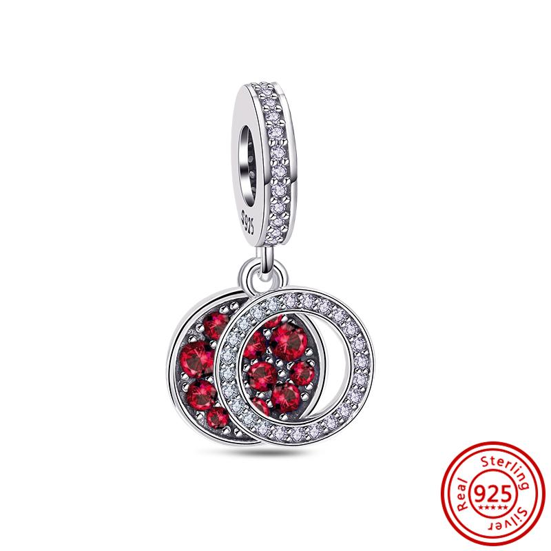Новый S925 Серебряный Ручная Роспись Красный Циркон Арбуз ЭКГ Бусины Подходит Оригинальный Браслет Браслеты Женщины DIY Ювелирные Изделия