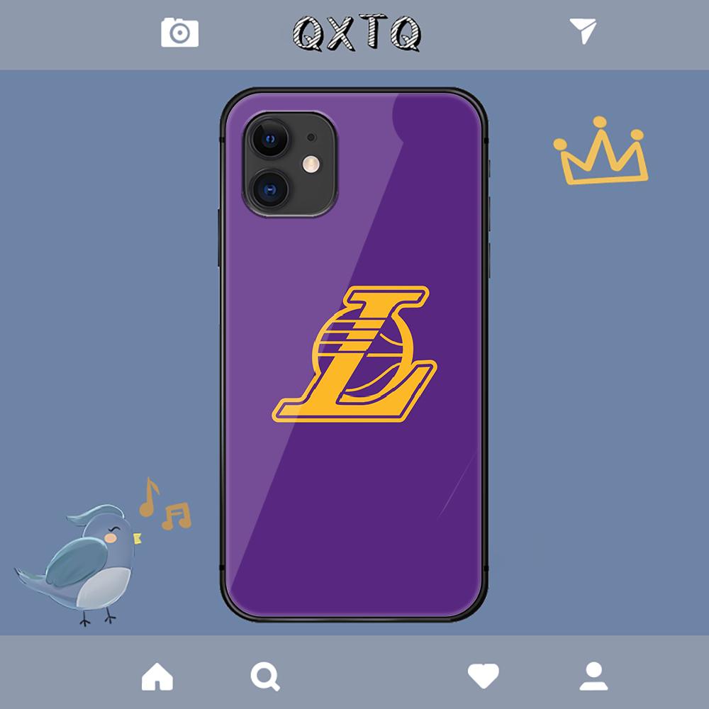 Баскетбольный L Laker Team Чехол для iPhone Samsung Galaxy Redmi Note S 17 16 15 14 13 20 24 25 54 Pro Max Ultra Fe Чехол из закаленного стекла