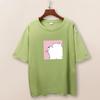 Cute Bear Printed T Shirt Women Oversized Cotton Summer Tees Soft Female Jumper Top