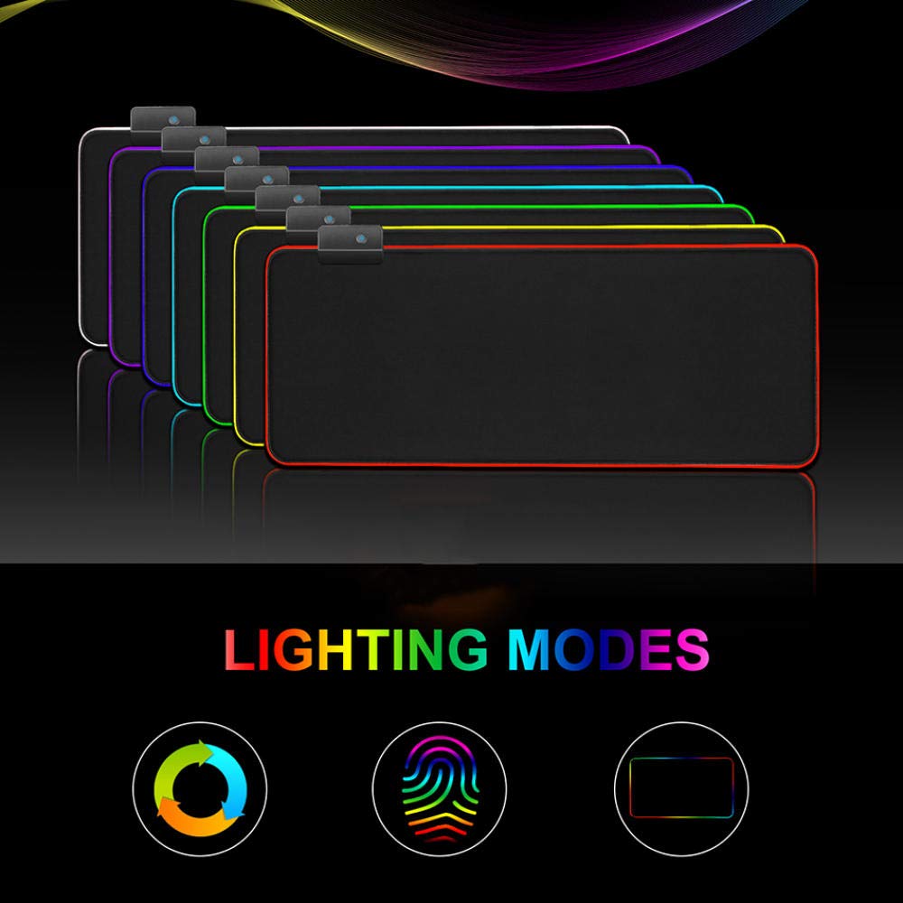 Игровой коврик для мыши Life in Another Ram Игровой компьютерный коврик для мыши Аниме RGB Большой коврик для мыши с радужной светодиодной подсветкой 700x300 мм ReZERO -Starting