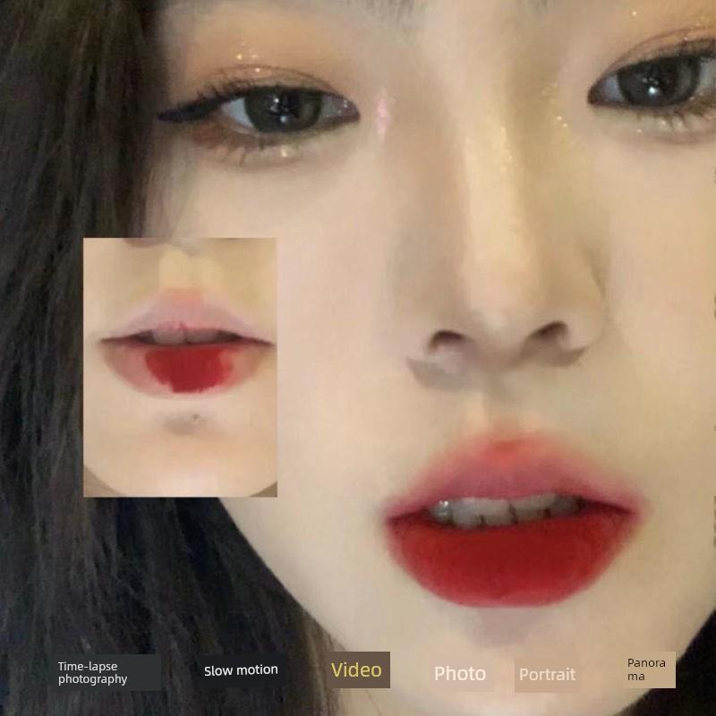 Pure Desire Cold Boiled Water Peach Color! Fake Plain Face Tender Lip Mud Matte Velvet Waterproof Colorfast White Lipstick